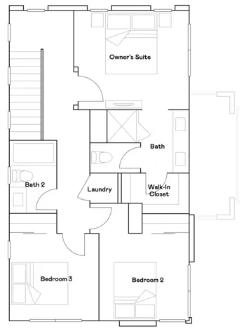 Residence 3 - level 3 floorplan