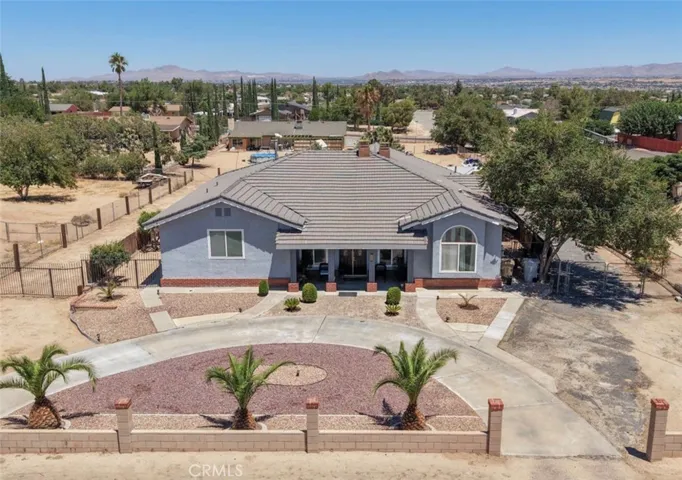 Drone view front of property