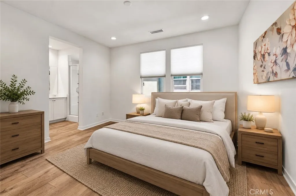 Virtually staged Primary Bedroom