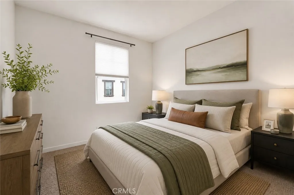 Virtually staged 3rd bedroom