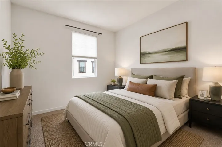 Virtually staged 3rd bedroom