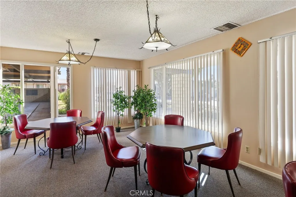 The clubhouse dining area offers plenty of space for large parties, community gatherings, and special events.