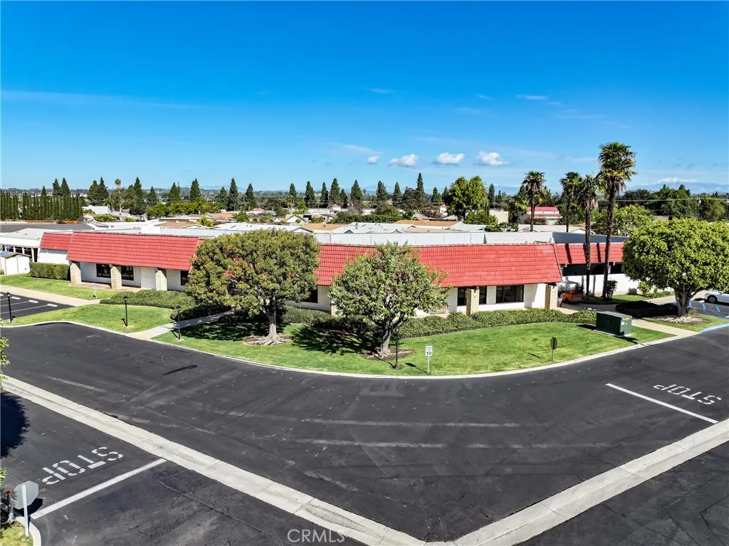 The park office and clubhouse welcome you as you enter the community