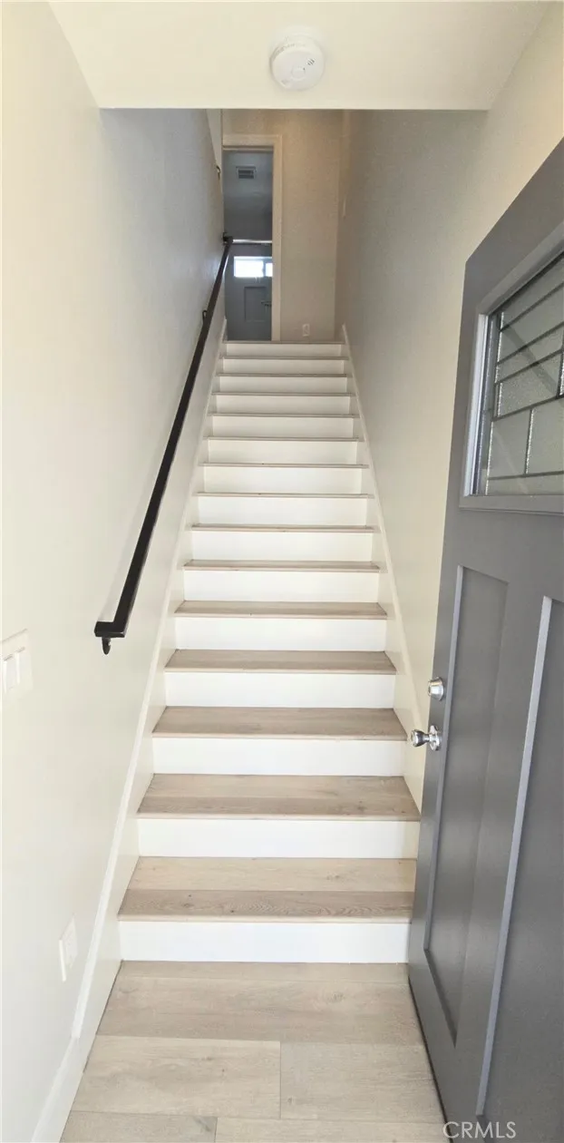 Stairs to apartment on the second floor