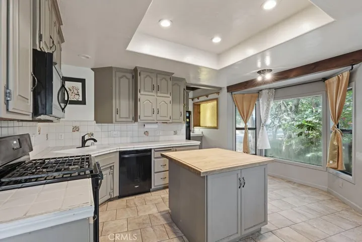 kitchen open to living
