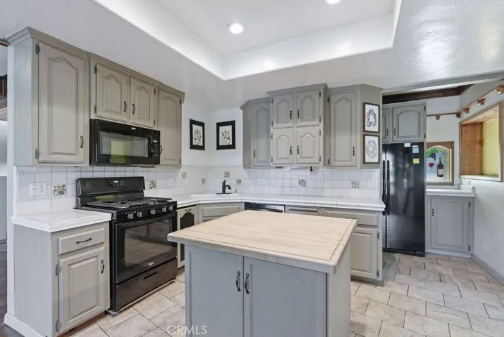 kitchen open to living