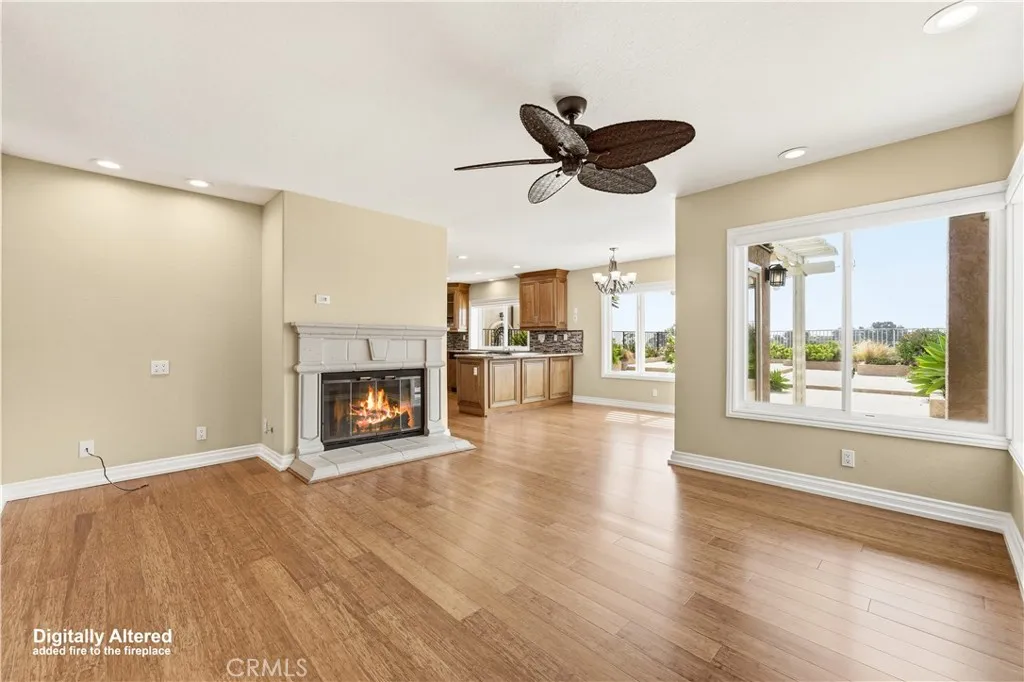 Family Room with Firellace