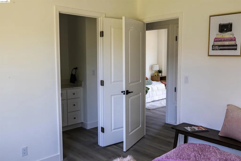 Wood-finish flooring throughout