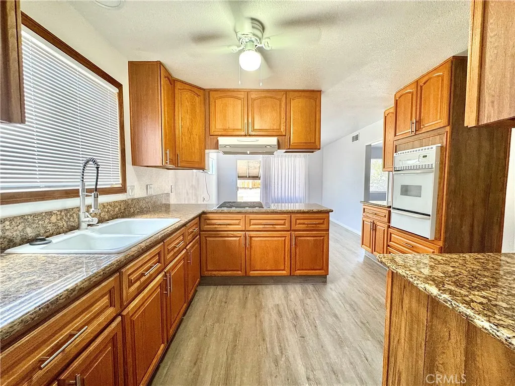 Kitchen facing rear
