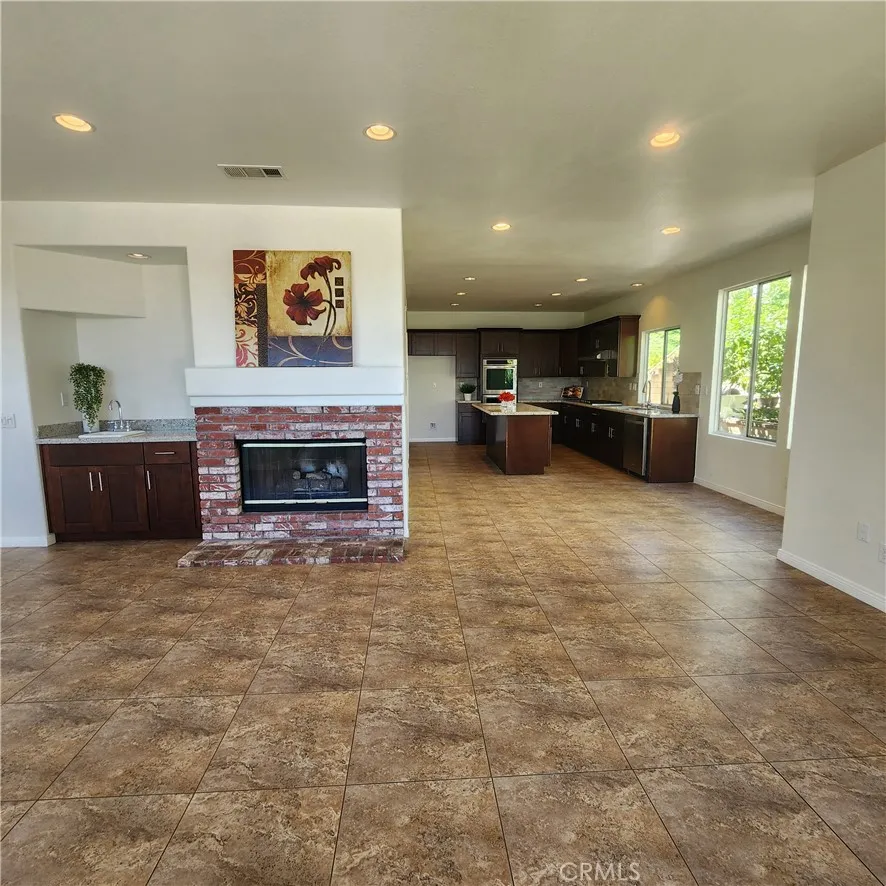 Family room open to breakfast nook and Kitchen.
