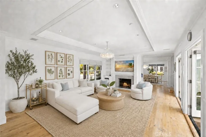 Virtually staged living room