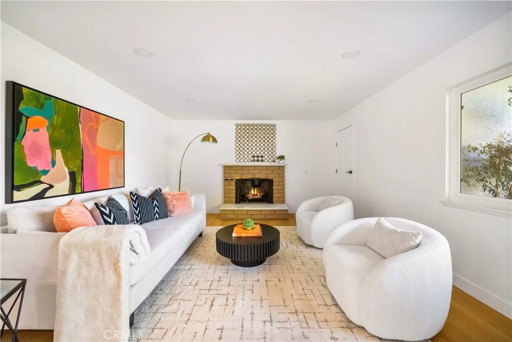 updated Living room with Fireplace