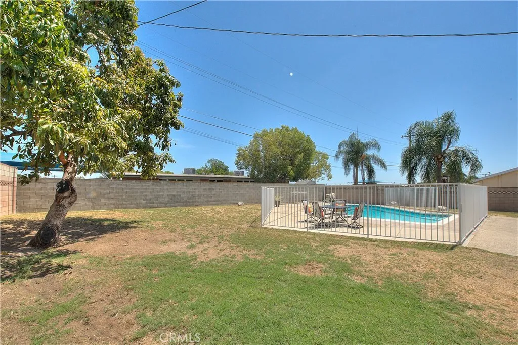 Backyard large grassy Area.