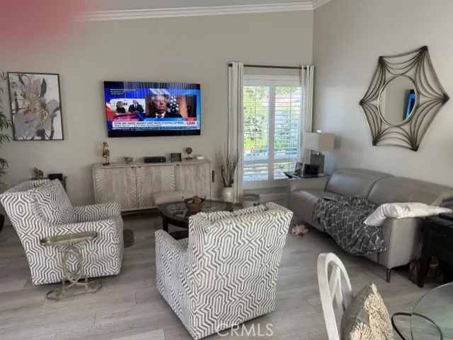 Spacious Living Room with Smart TV