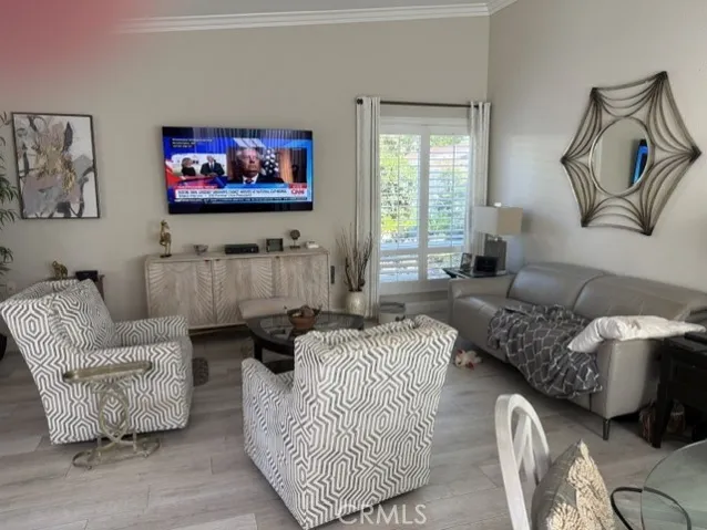 Spacious Living Room with Smart TV