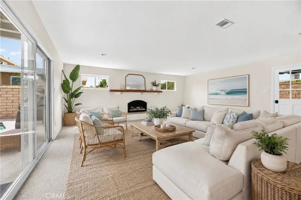 Virtually staged living space.