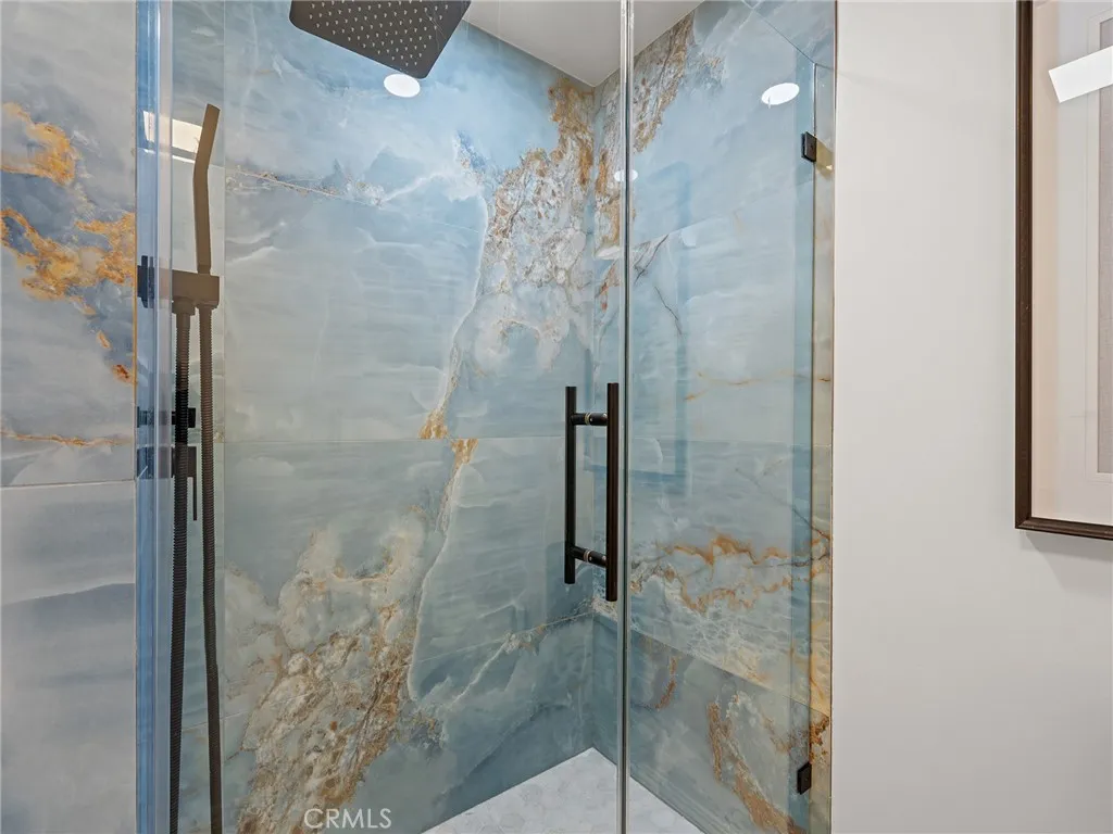 A closer look at the tile that is installed to look as one piece