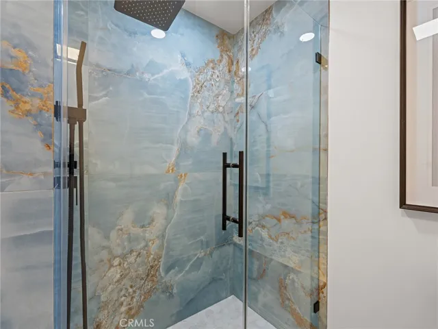 A closer look at the tile that is installed to look as one piece