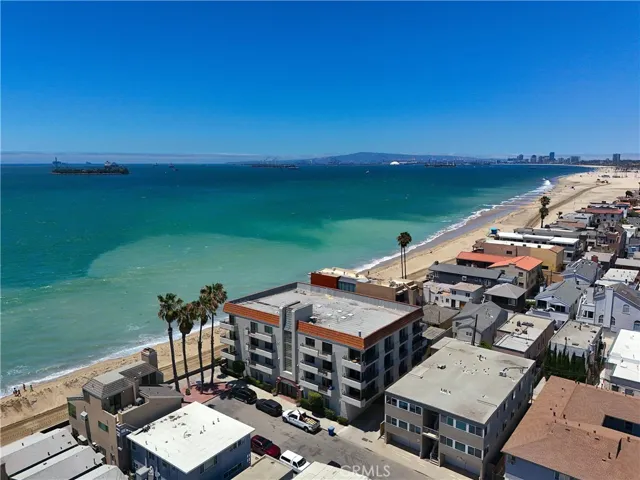 A view towards Palos Verdes and along the ocean side beach of the Peninsula