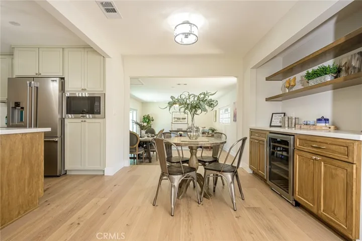 Versatile space off kitchen perfect for casual dining