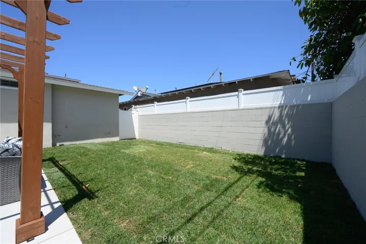 Backyard with new sod