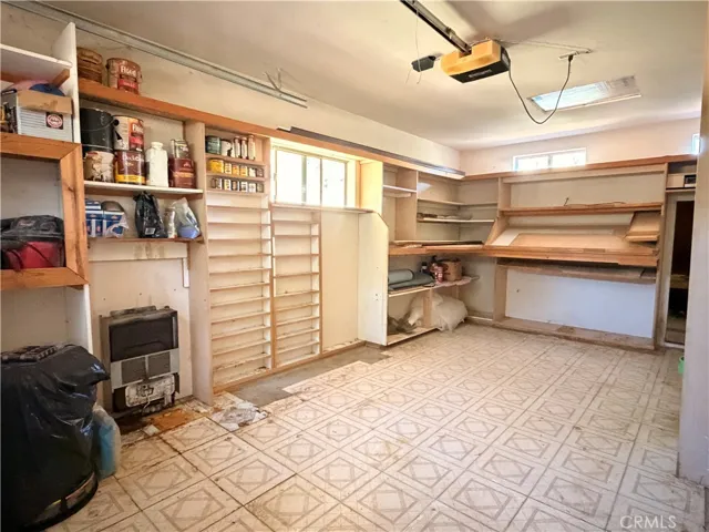 Inside garage
