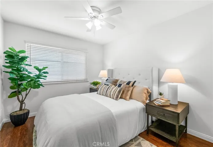 Primary bedroom, generous space with walk in closet.