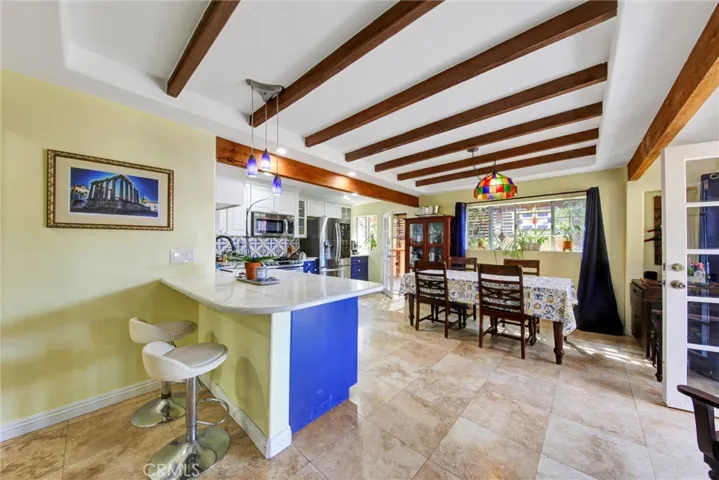View of kitchen from living room