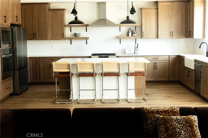 Spacious kitchen that opens to living room.