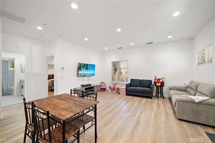 Recessed lighting and laminate flooring