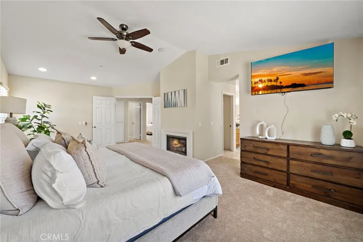 Primary suite with fireplace