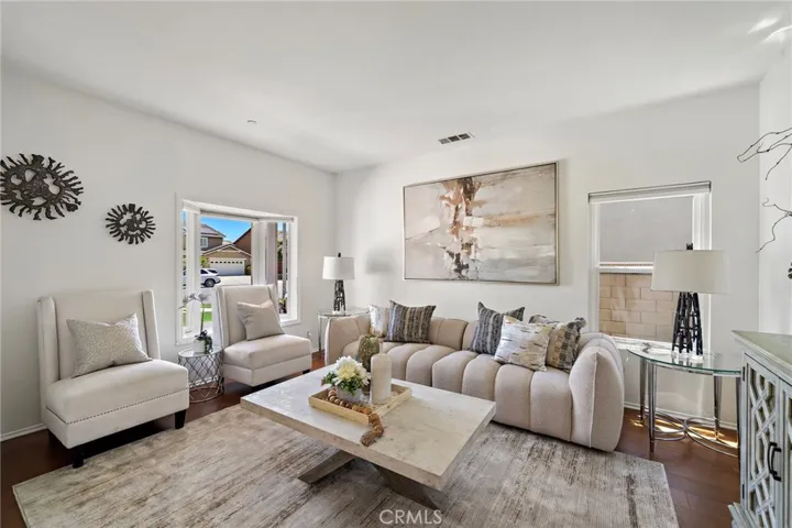Living room with Bay window