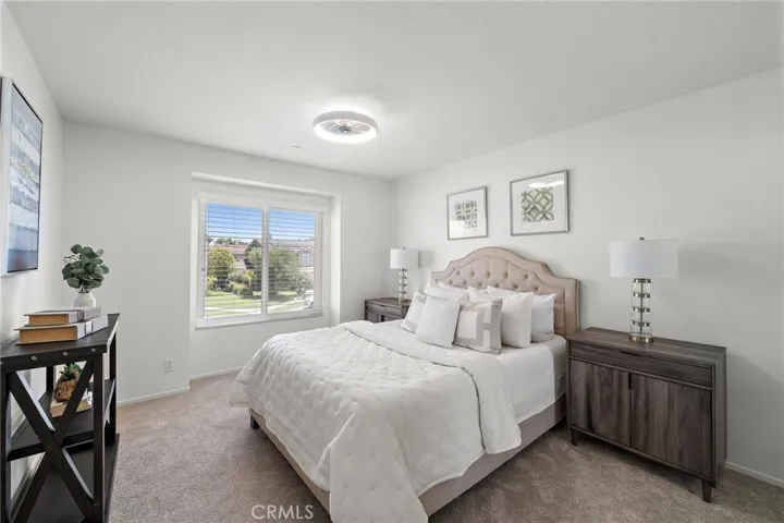 Ceiling fan in bedroom