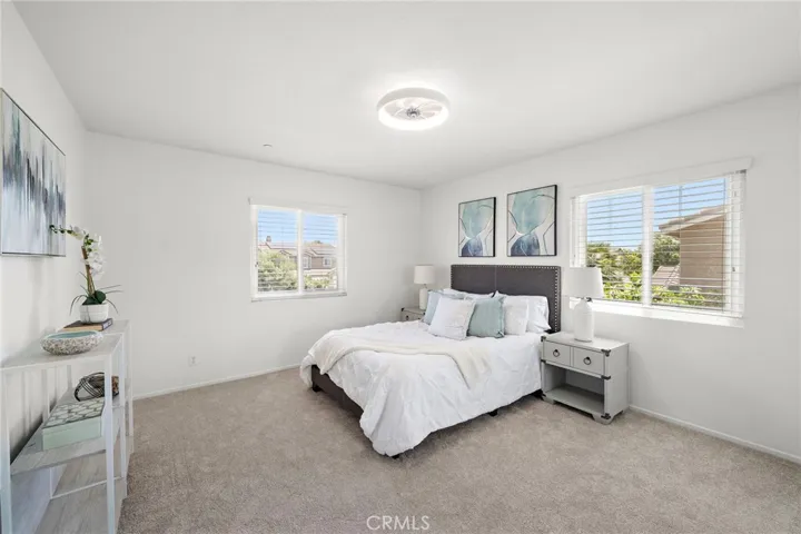 Ceiling fan in bedroom