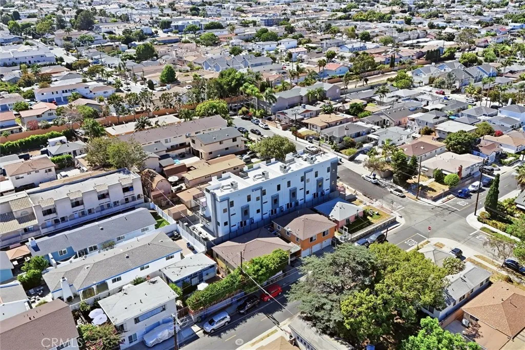 Aerial view of the building