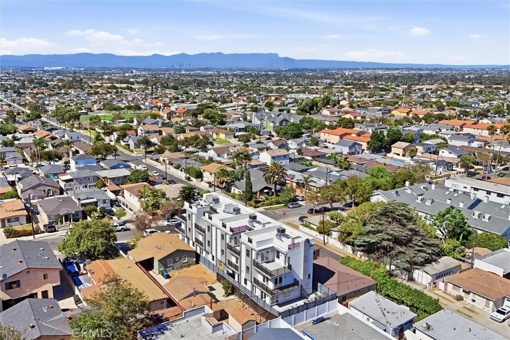 Aerial view of the building