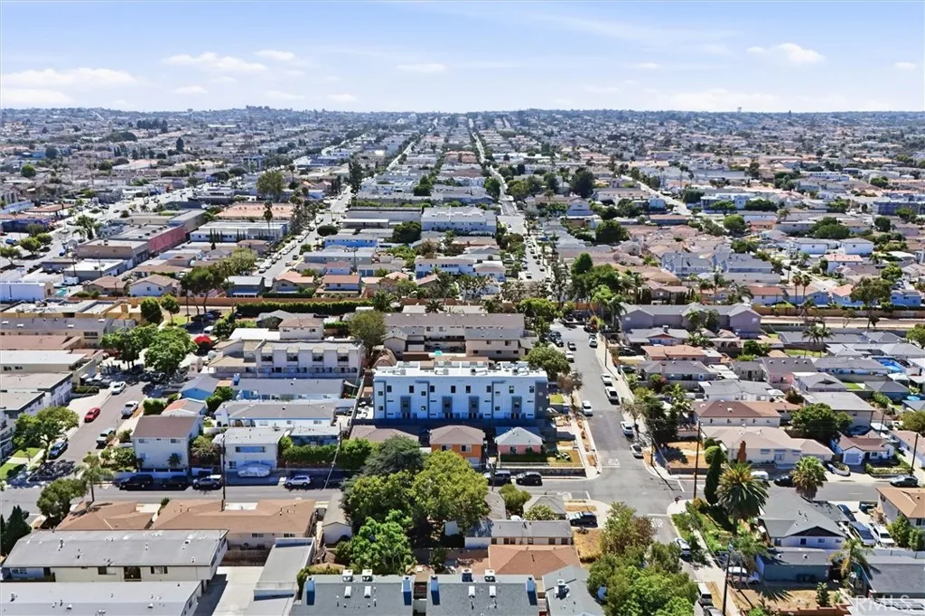 Aerial view of the building
