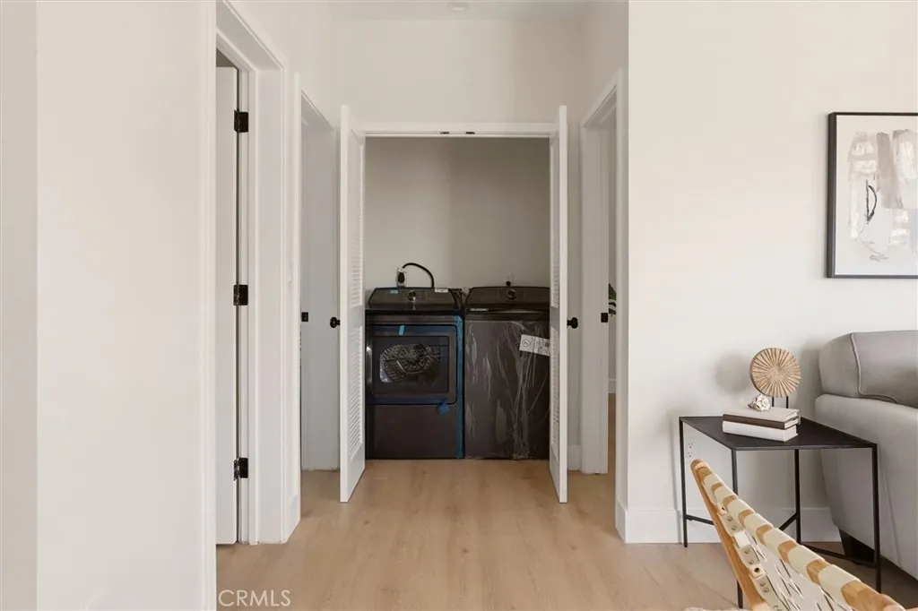 Washer and dryer in closet on 2nd level