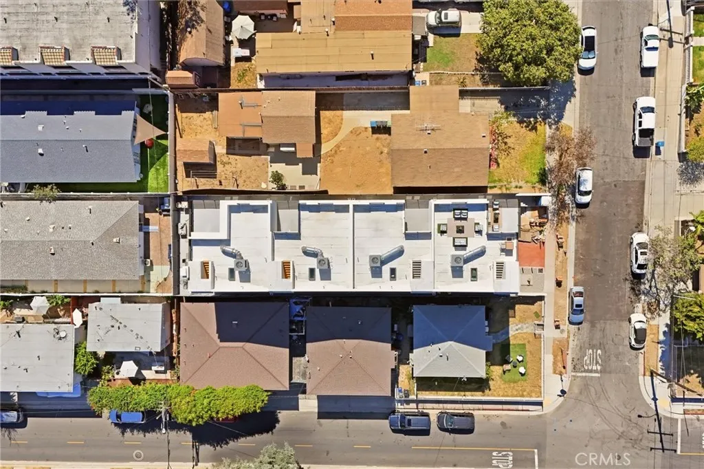 Aerial view of the building