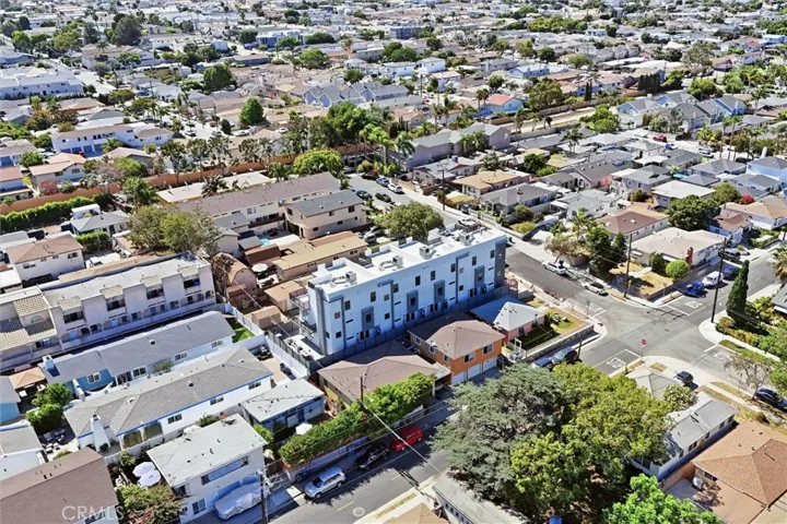 Aerial view of the building