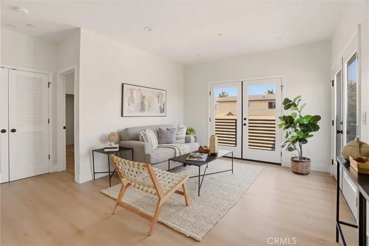 Second level living space with balcony access