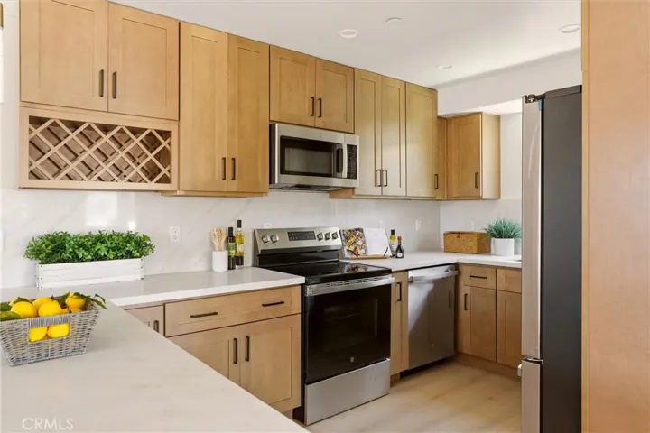 Electric range and built in microwave