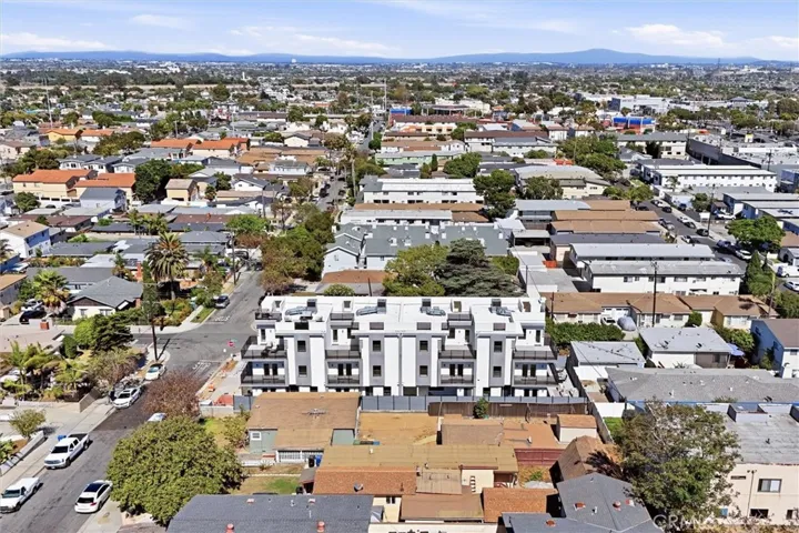 Aerial view of the building