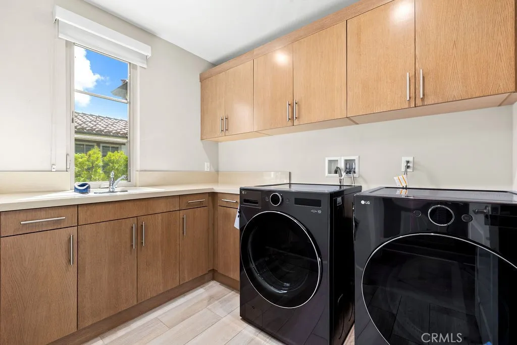 Interior upstairs laundry room