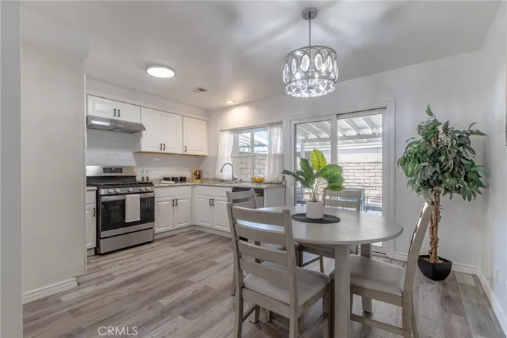 Dining area with kitchen