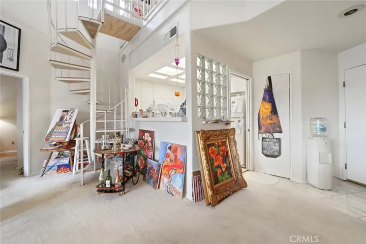 Spiral stairs lead to LOFT