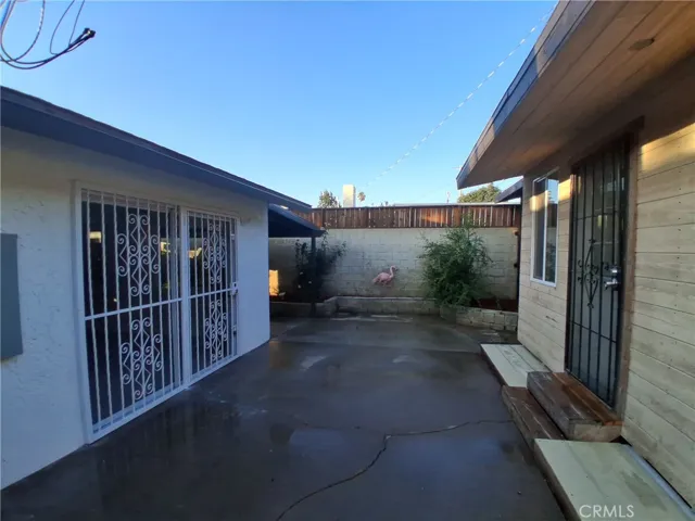 Another view and enjoy the view of the private backyard, complete with convenient storage space.