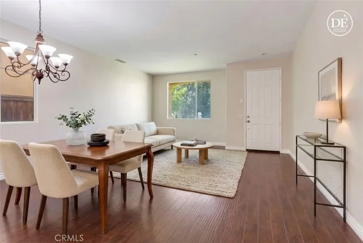 Digitally enhanced photo adding virtual AI furniture