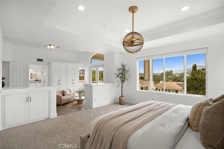 Custom cabinetry added throughout the bedroom.