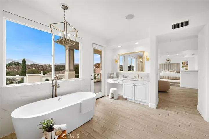 Two separate vanities.  Plenty of storage space.